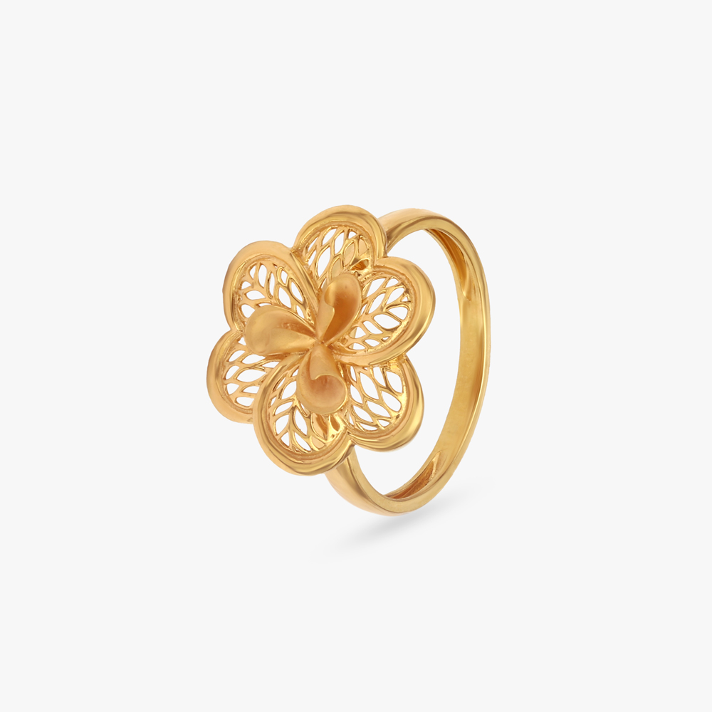 Heritage Petal Gold Ring,,hi-res image number null