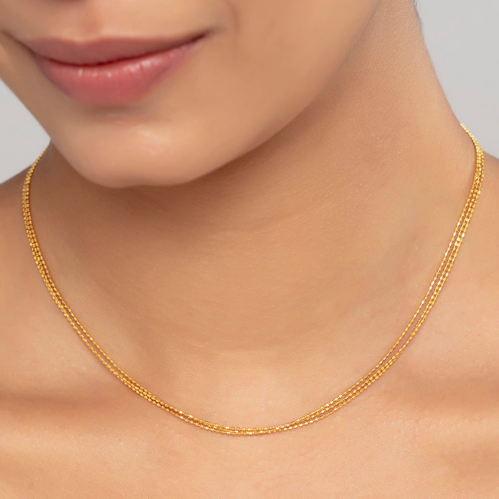 Refined Textured Gold Chain,,hi-res image number null