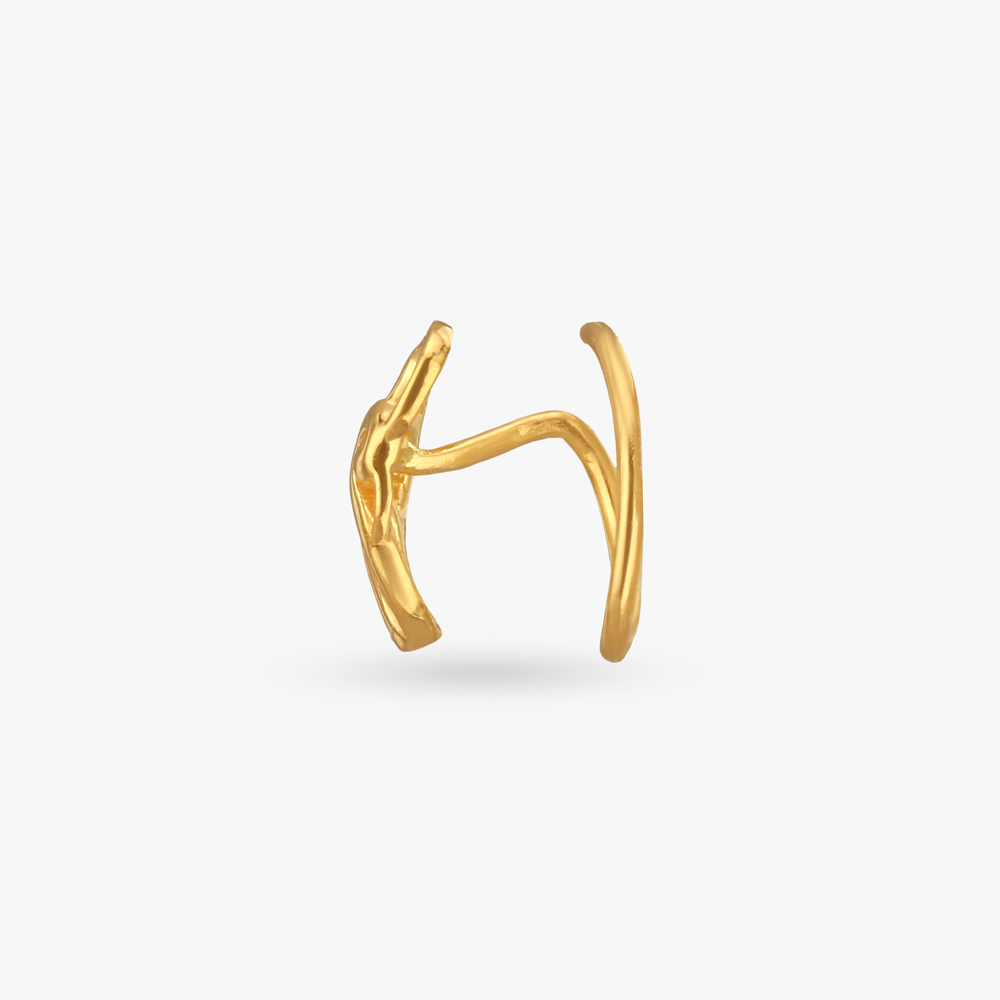 Intertwined Gold Nose Pin,,hi-res image number null