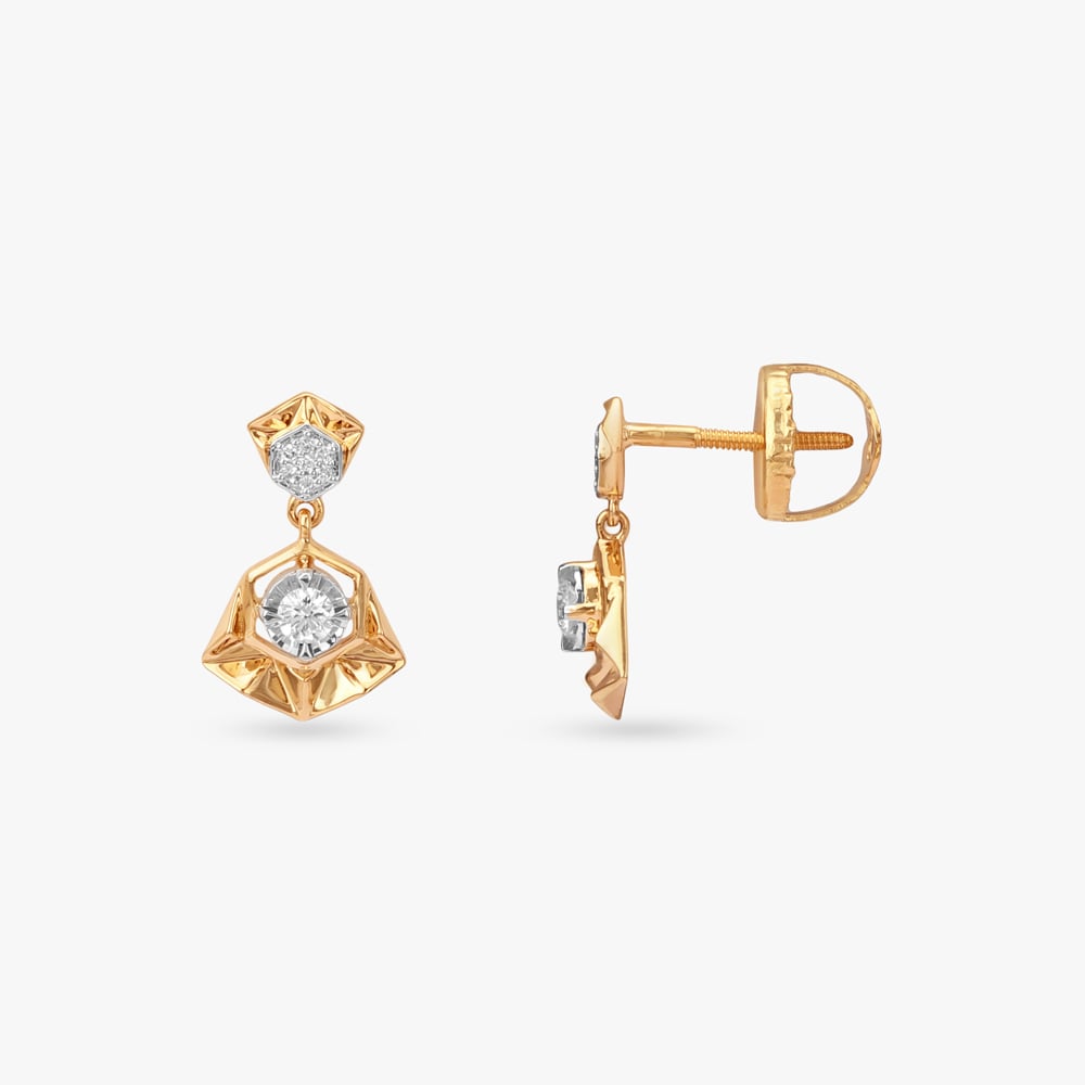 Prism Halo Diamond Drop Earrings,,hi-res image number null