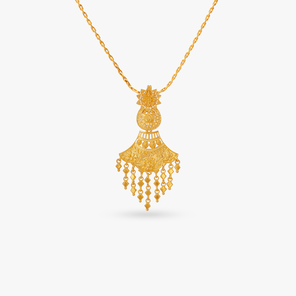 Draped Muse Gold Maang Tikka,,hi-res image number null