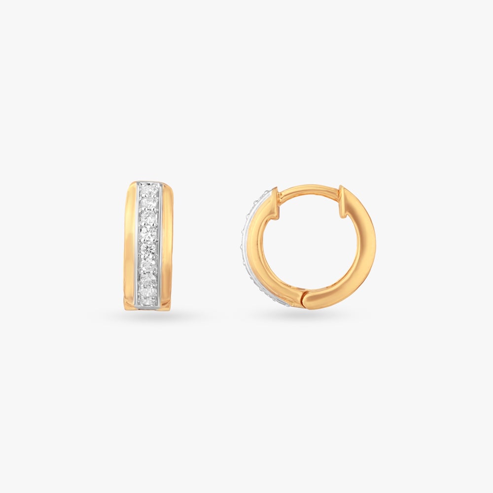 Power Statement Diamond Hoop Earrings For Men,,hi-res image number null