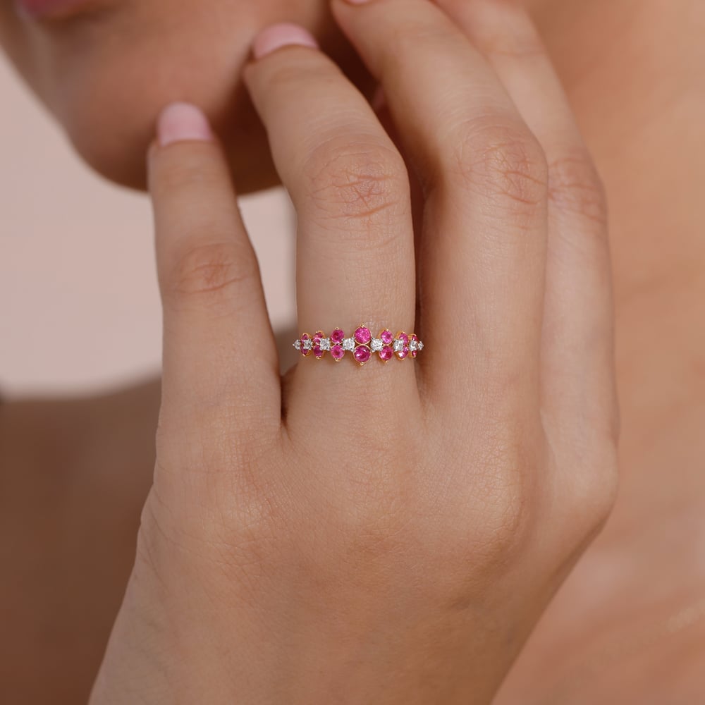 Bold Graduated Ruby Ring,,hi-res image number null