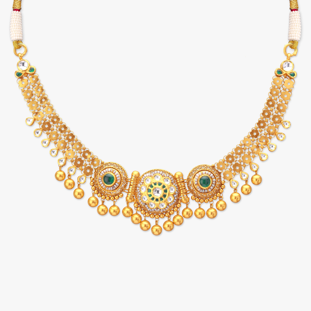 Crescent Glory Gold Necklace set,,hi-res image number null