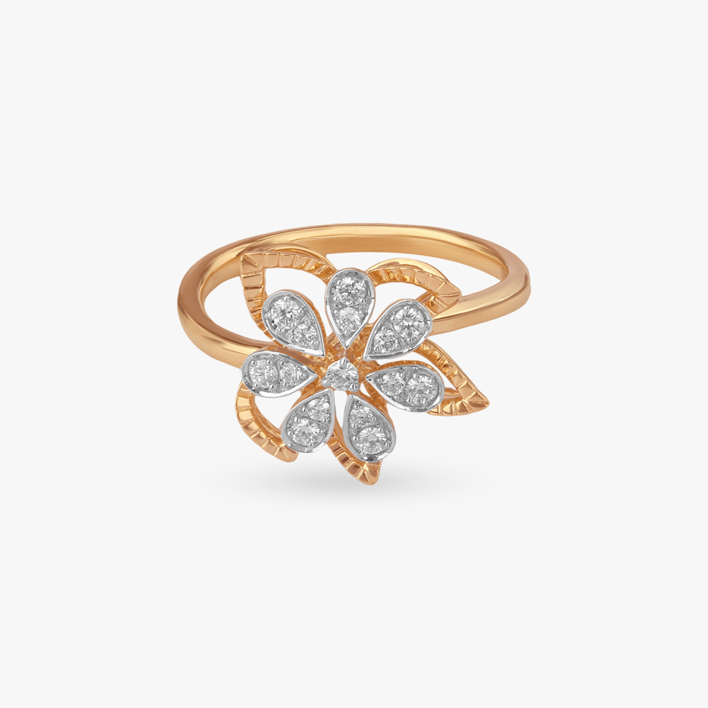 Sparkling Petal Diamond Ring,,hi-res image number null