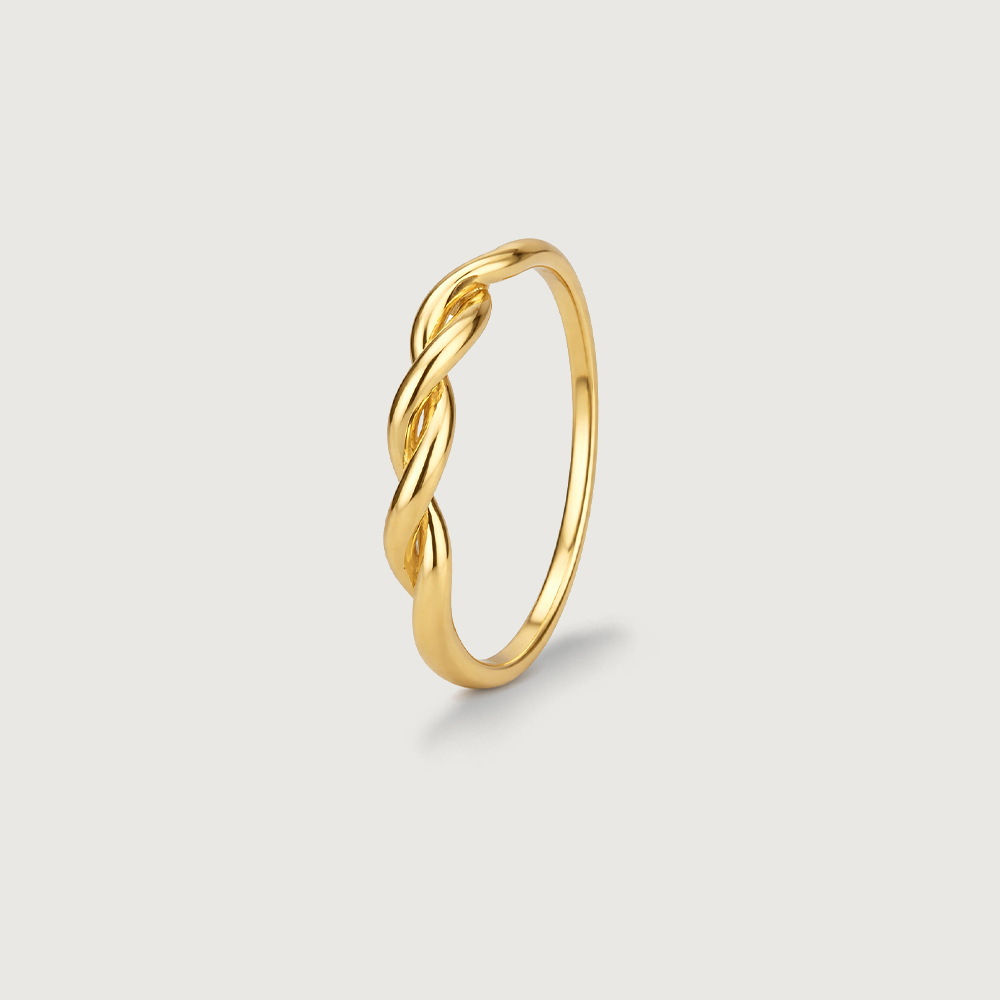 Braided Twist Gold Ring,,hi-res image number null