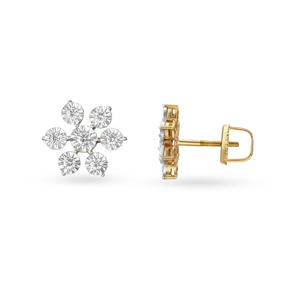 Blissful Seven Stone Diamond Stud Earrings,,hi-res image number null