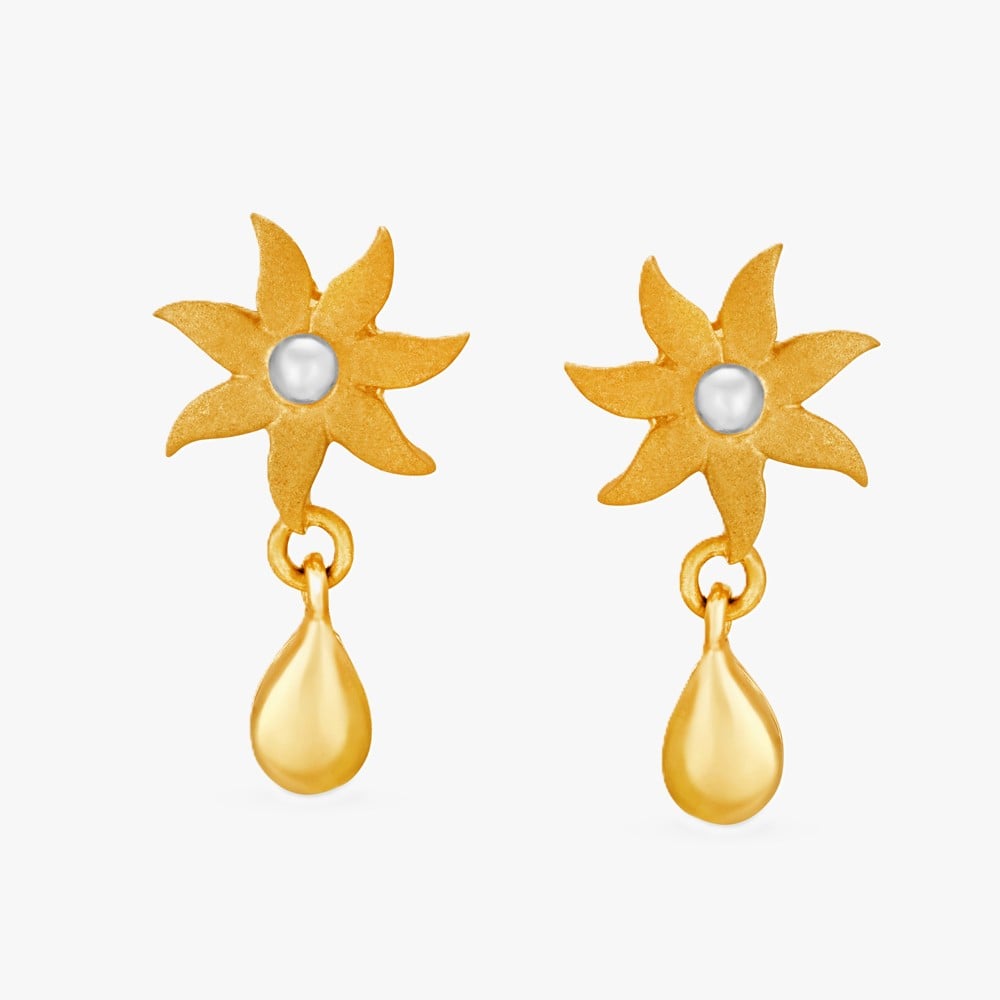 

Dew Bloom Gold Drop Earrings