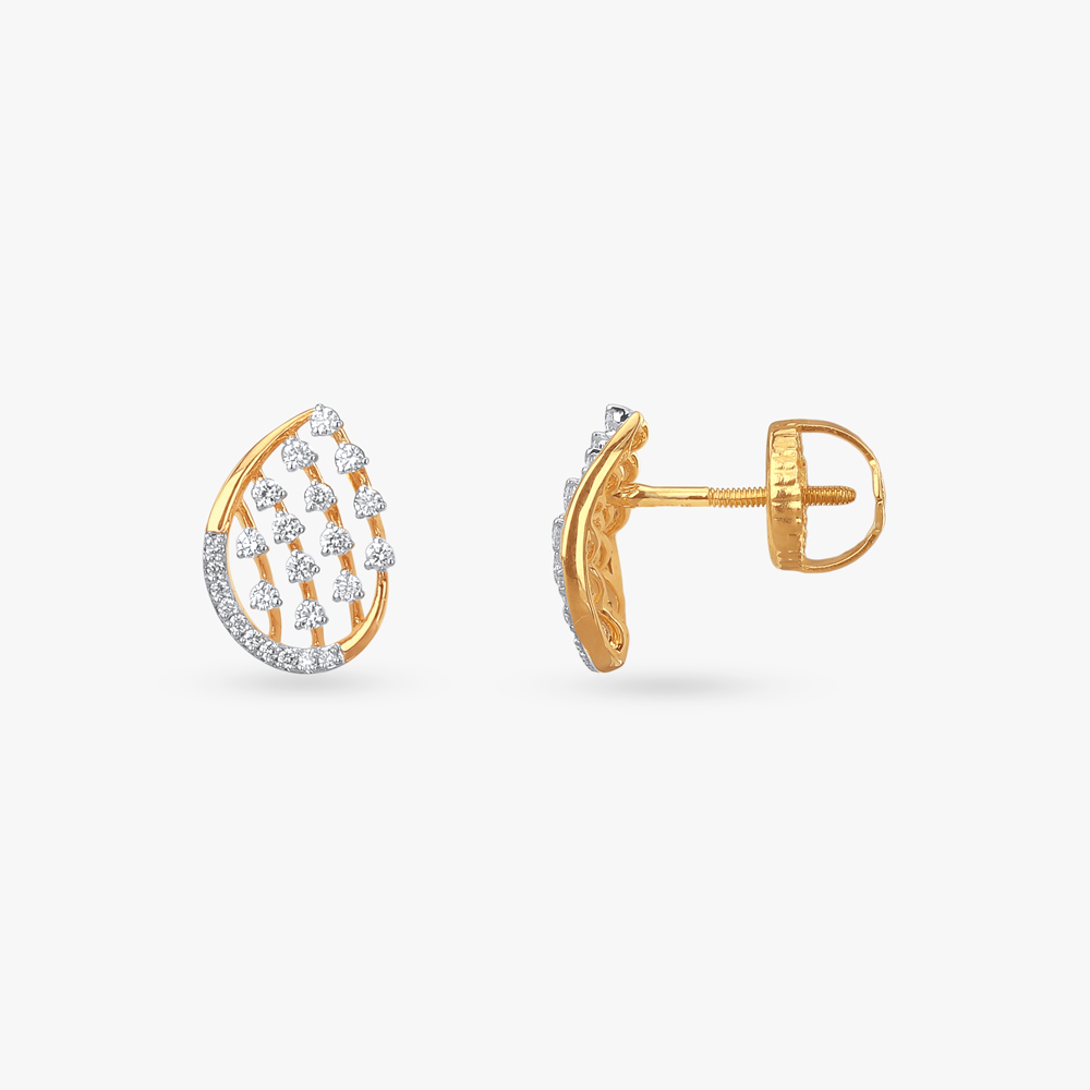 Luxe Drizzle Diamond Stud Earrings,,hi-res image number null