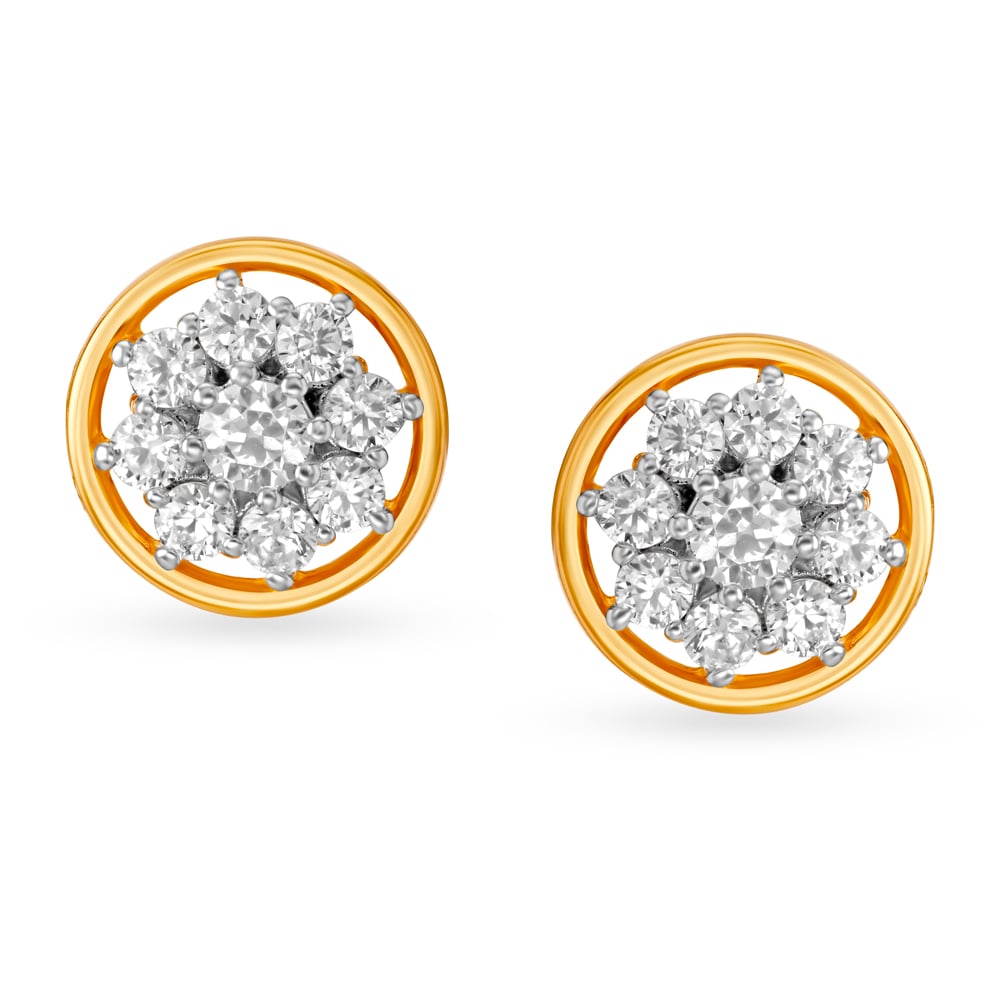 Twinkling Star Shaped Gold Stud Earrings for Kids,,hi-res image number null