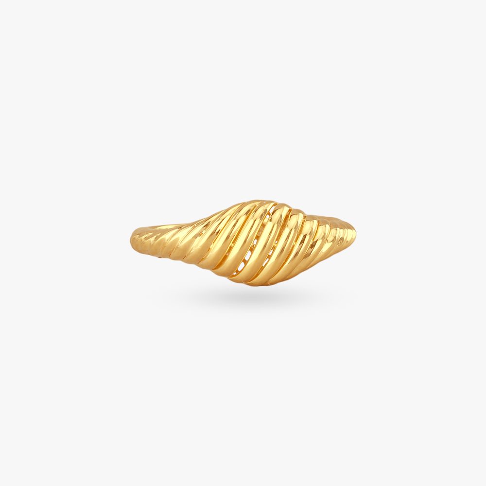 Sculpted Swirl Gold Ring,,hi-res image number null
