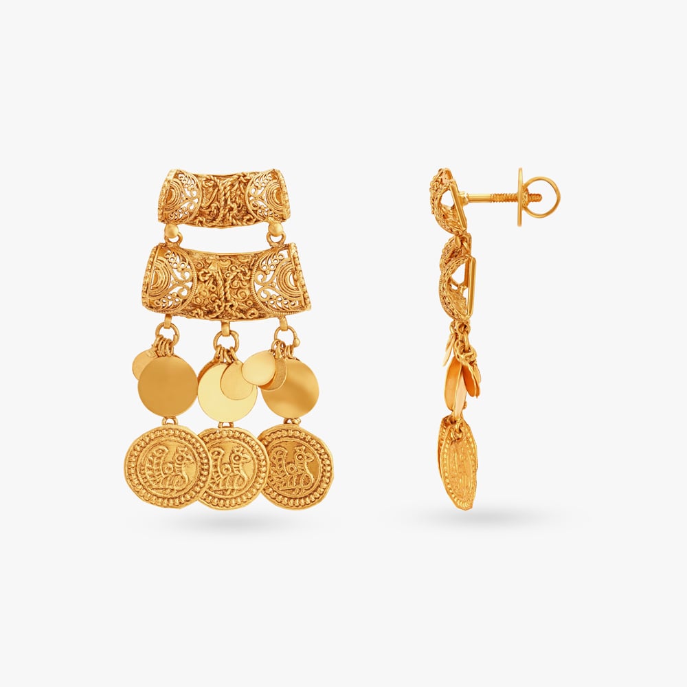 Radiant Thappa Work and Patterned Filigree Necklace Set,,hi-res image number null