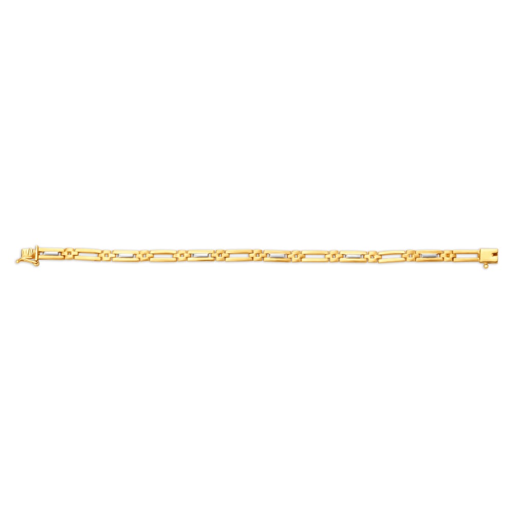 Half Cuban Chain Half Paperclip Bracelet, 14K Solid Gold Bracelet, 5,8 Grams  Real Gold, Dainty Gold Chain, Fine Jewelry, Christmas Gift - Etsy