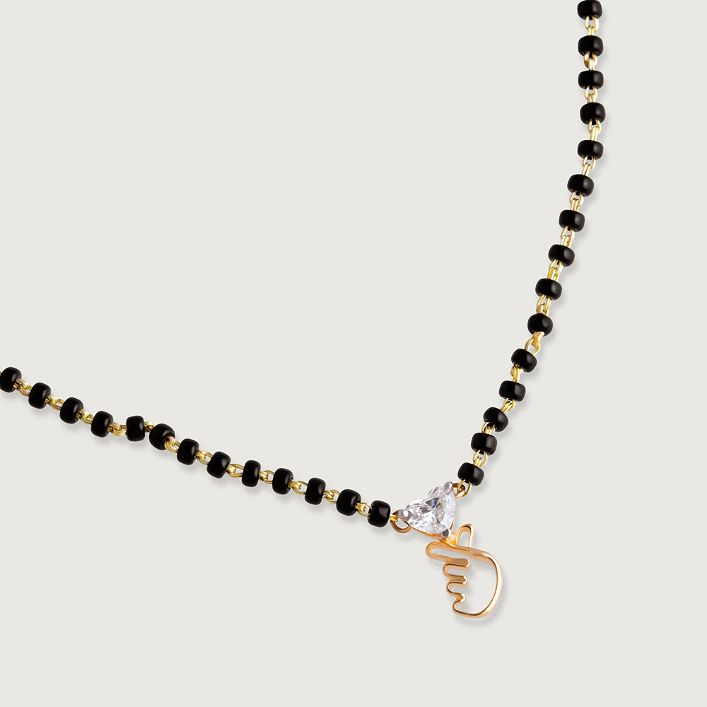 Korean Love 14 kt Gold & Diamond Mangalsutra,,hi-res image number null