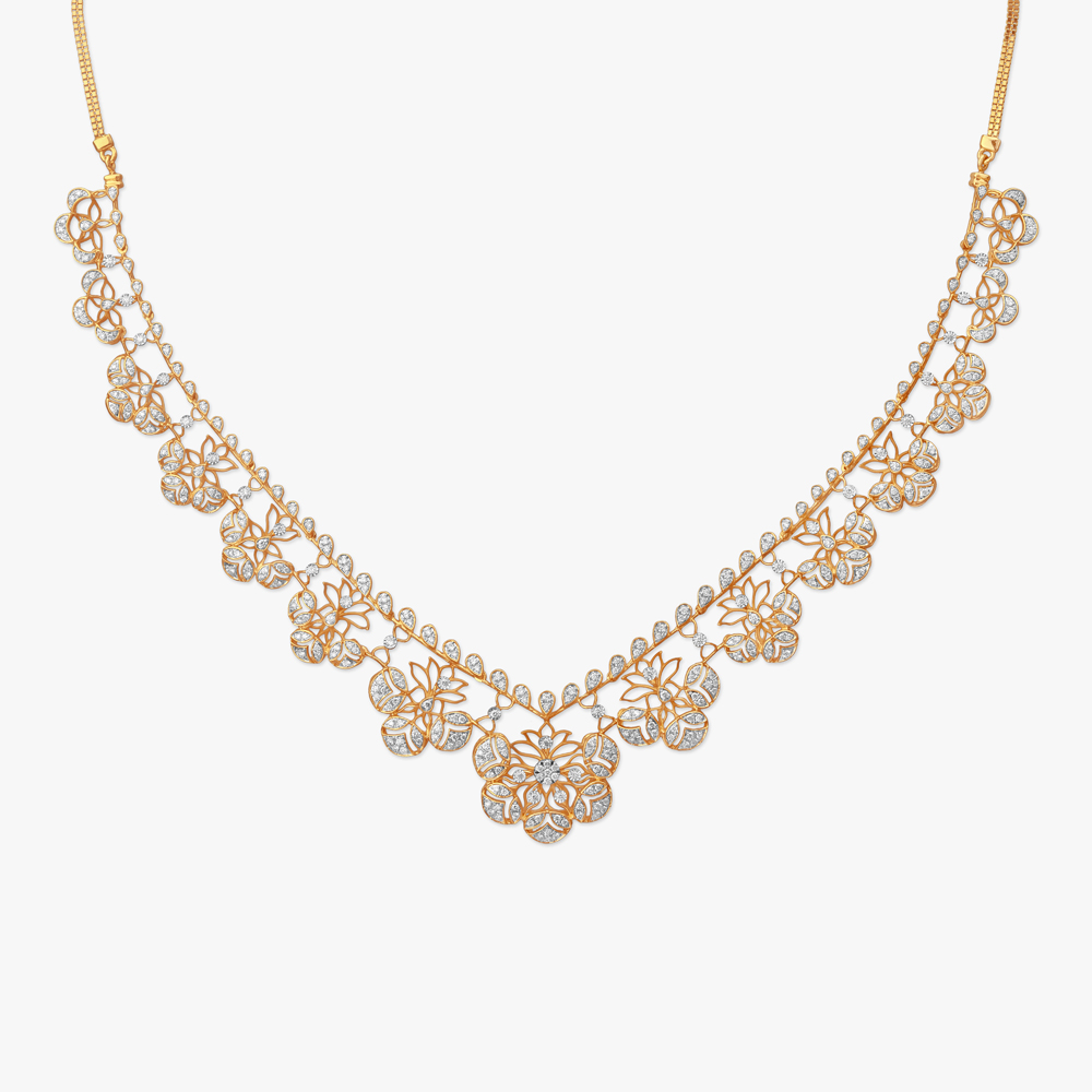 Gilded Serenity Diamond Necklace Set,,hi-res image number null