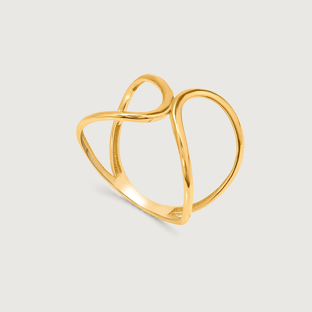 Entwined Elegance 18KT Gold Finger Ring,,hi-res image number null