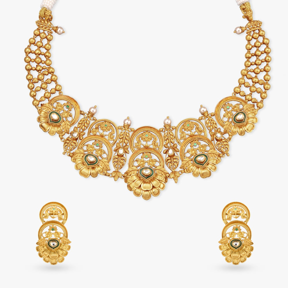 Vintage Glamour Gold Necklace Set,,hi-res image number null