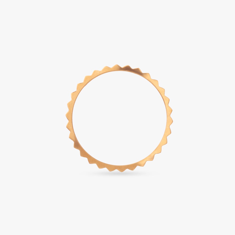 Linear Ridge Gold Ring for Men,,hi-res image number null