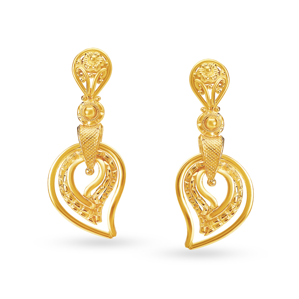 Stunning Gold Pendant and Earrings Set,,hi-res image number null