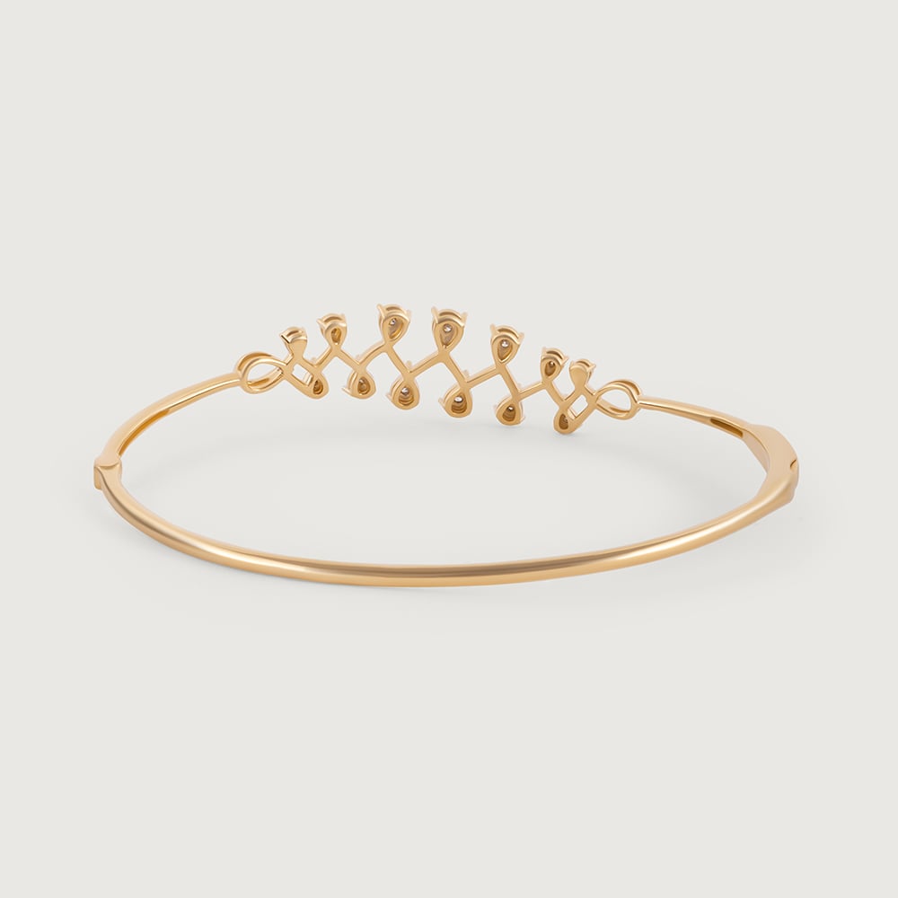 Lippan Elegance Gold & Diamond Bangle,,hi-res image number null