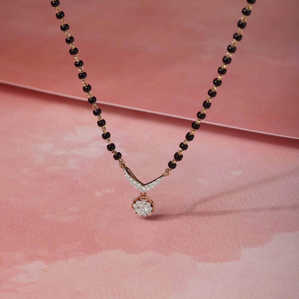 14KT Idyllic Diamond Mangalsutra,,hi-res image number null