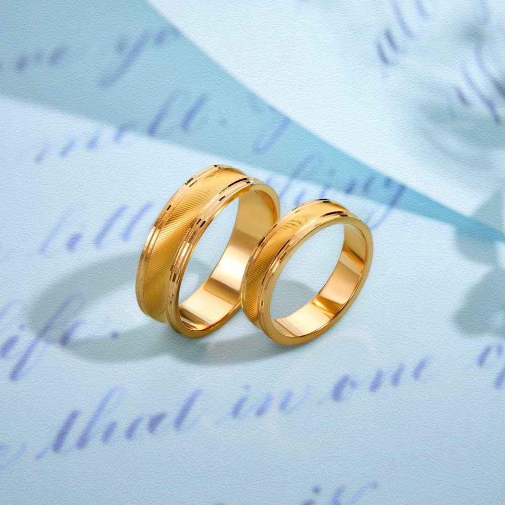 Gold Engagement Rings For Couple With Names 2024 | favors.com