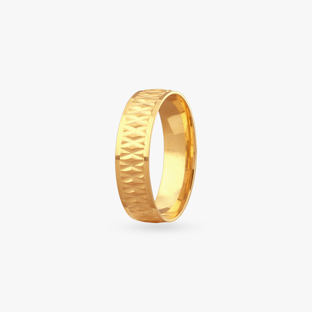 

Gridlock Gleam Gold Ring for Men