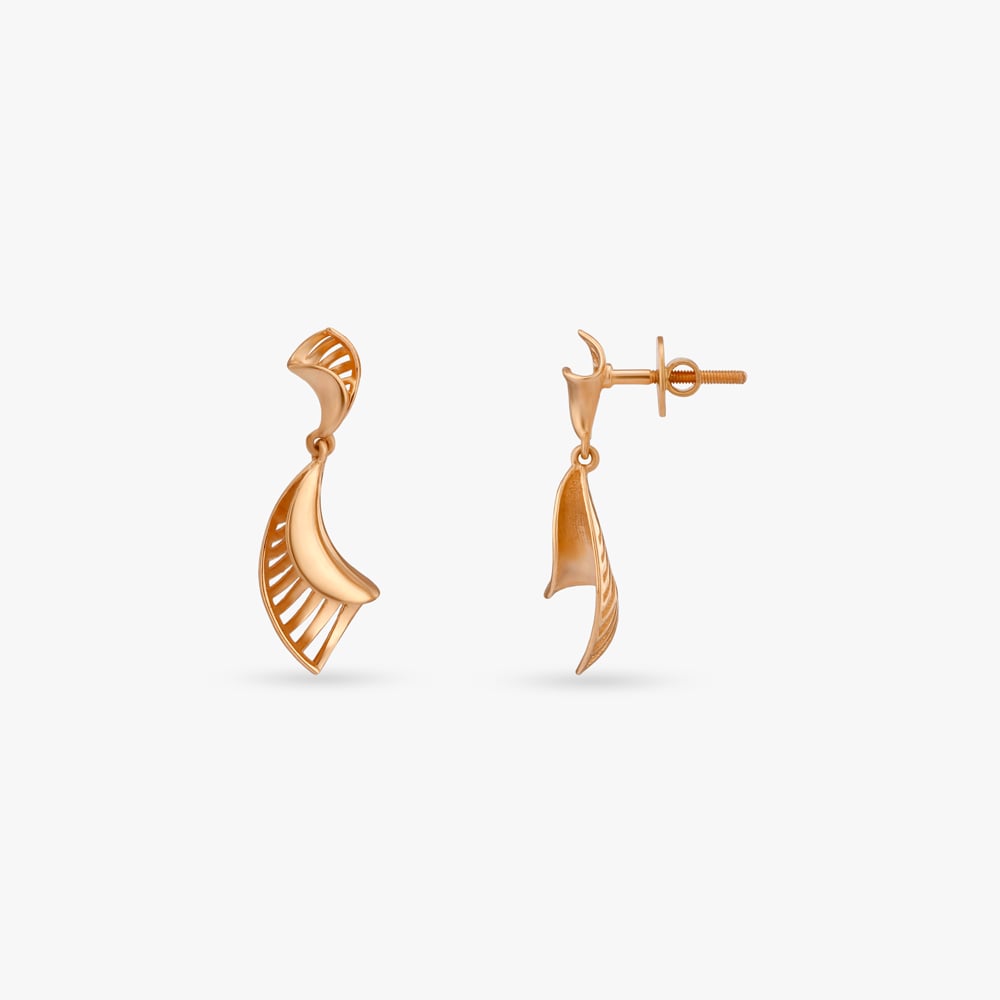 

Artistic Sweep Gold Drop Earrings