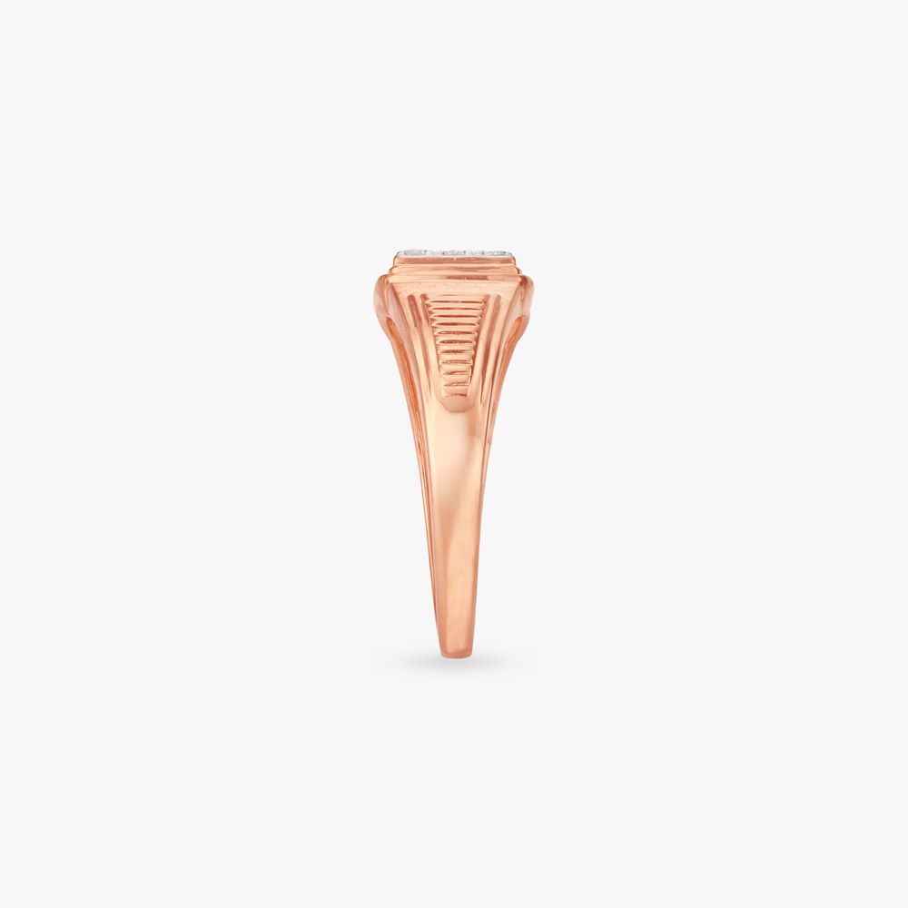 Edgy Matrix Diamond Finger Ring for Men,,hi-res image number null