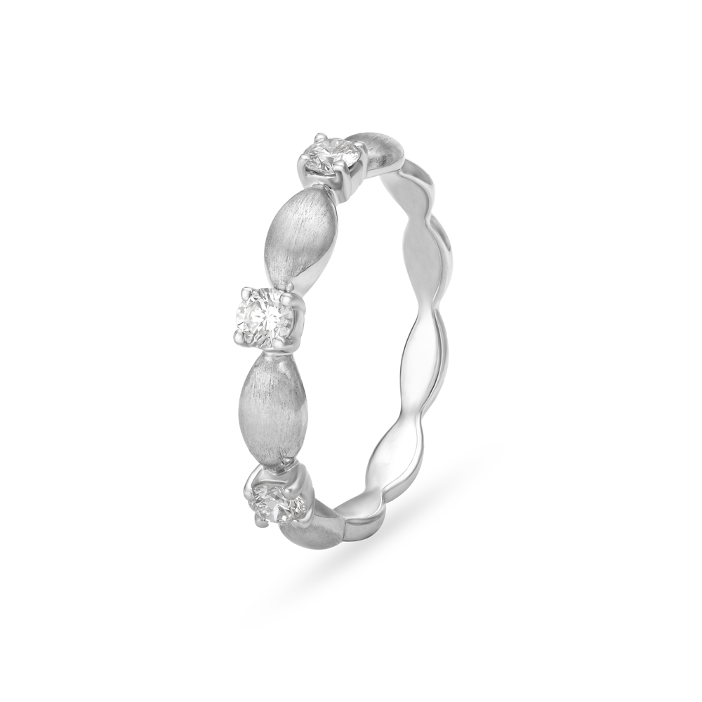 Surreal White Platinum Finger Ring