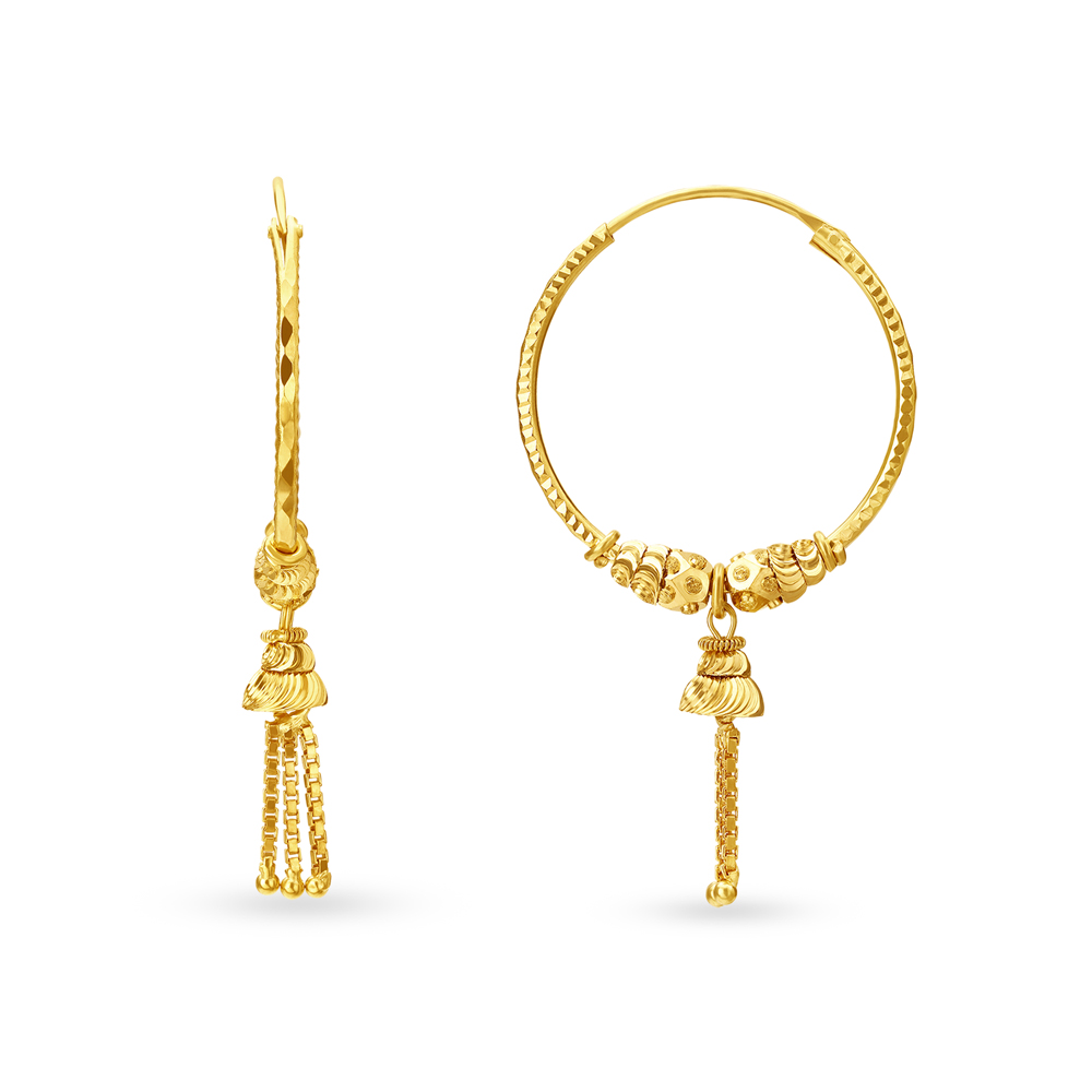 Traditional Bali Gold Hoop Earrings,,hi-res image number null