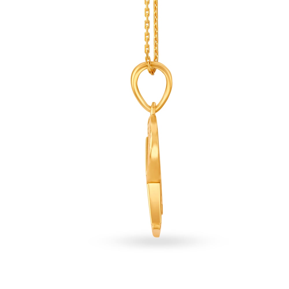 Beautiful Typographic Letter P Gold Pendant,,hi-res image number null