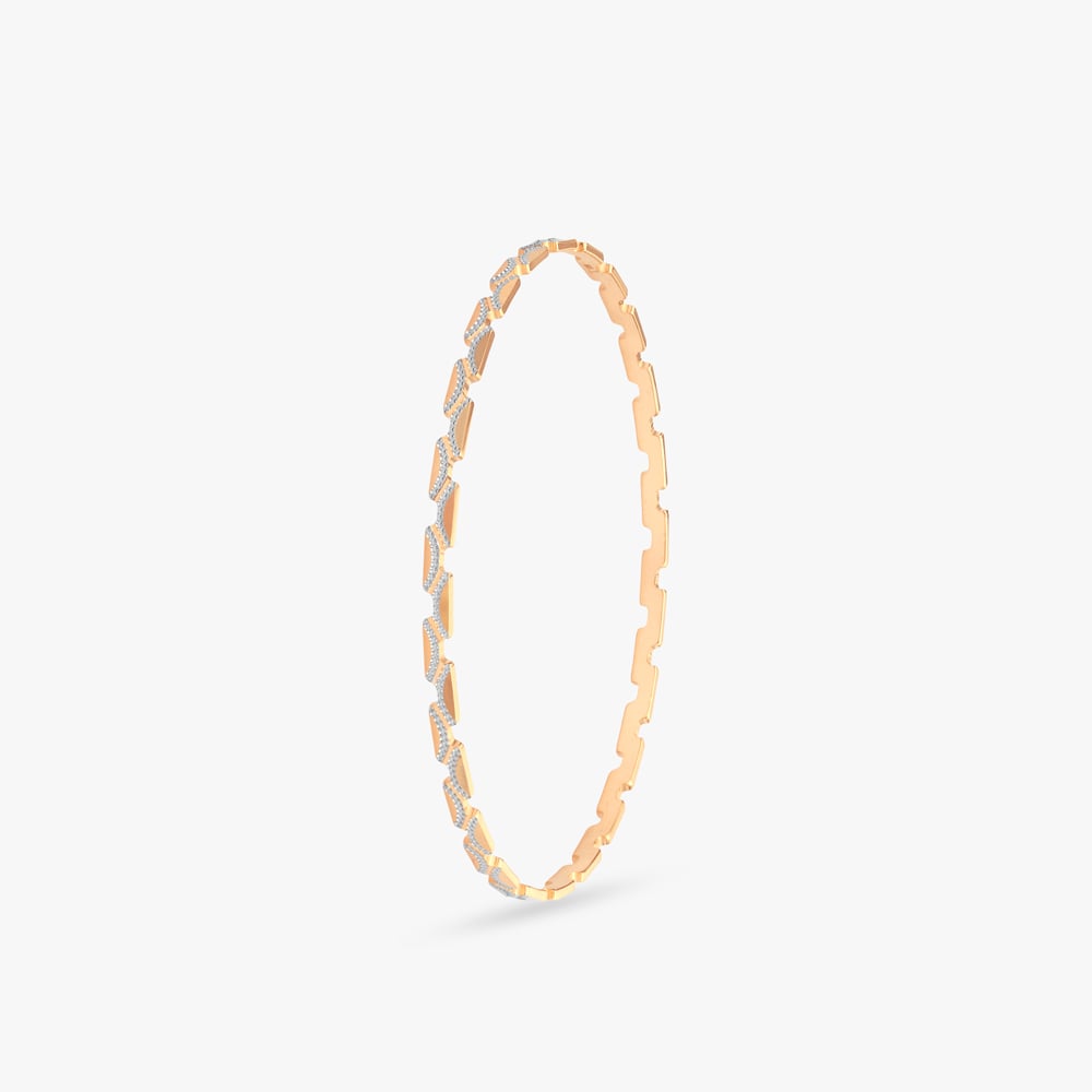 Ribbon Zigzag Gold Bangles,,hi-res image number null
