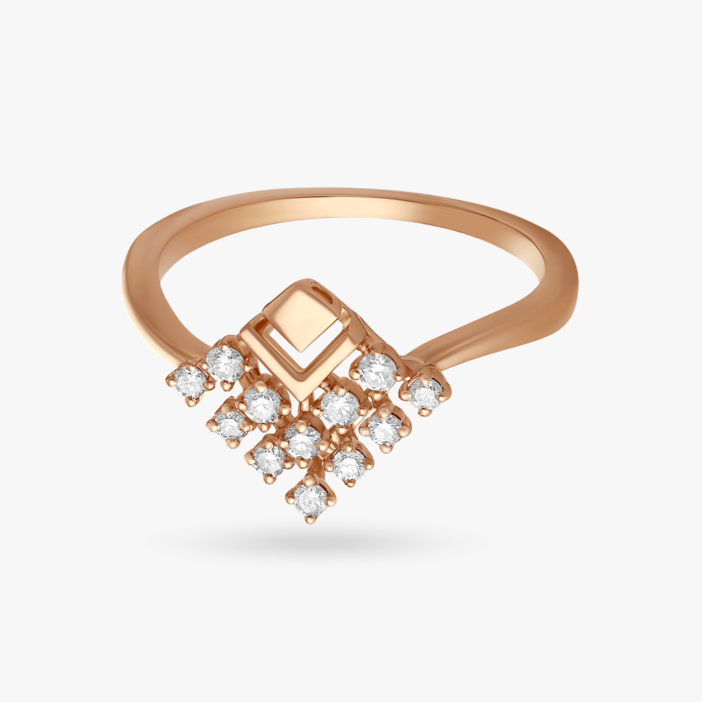 Geometric Elegant Diamond Ring,,hi-res image number null