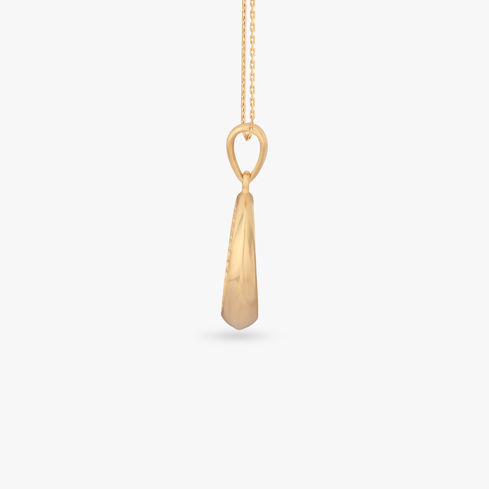 Gleaming Aura Gold Pendant and Earrings Set,,hi-res image number null