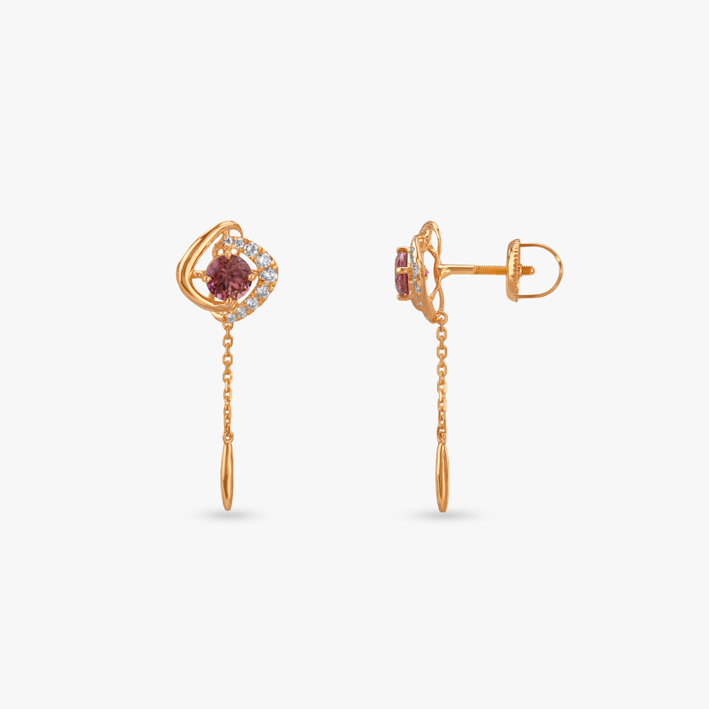 Pink Bliss Diamond Drop Earrings,,hi-res image number null