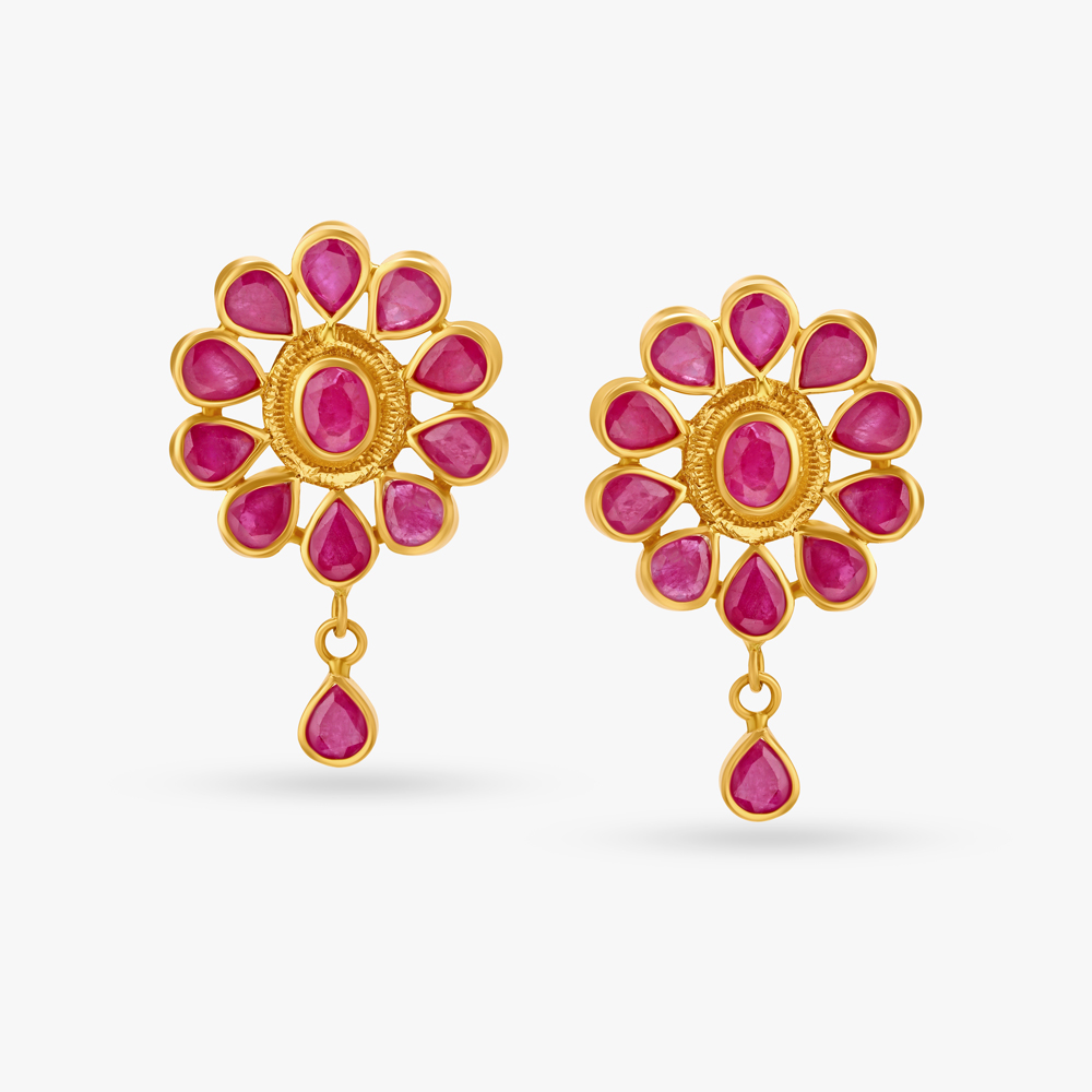 Eye-Catching Ruby Drop Earrings,,hi-res image number null