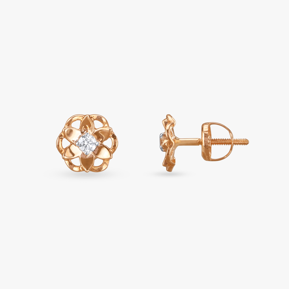 Little Bloom Diamond Stud Earrings for Kids,,hi-res image number null
