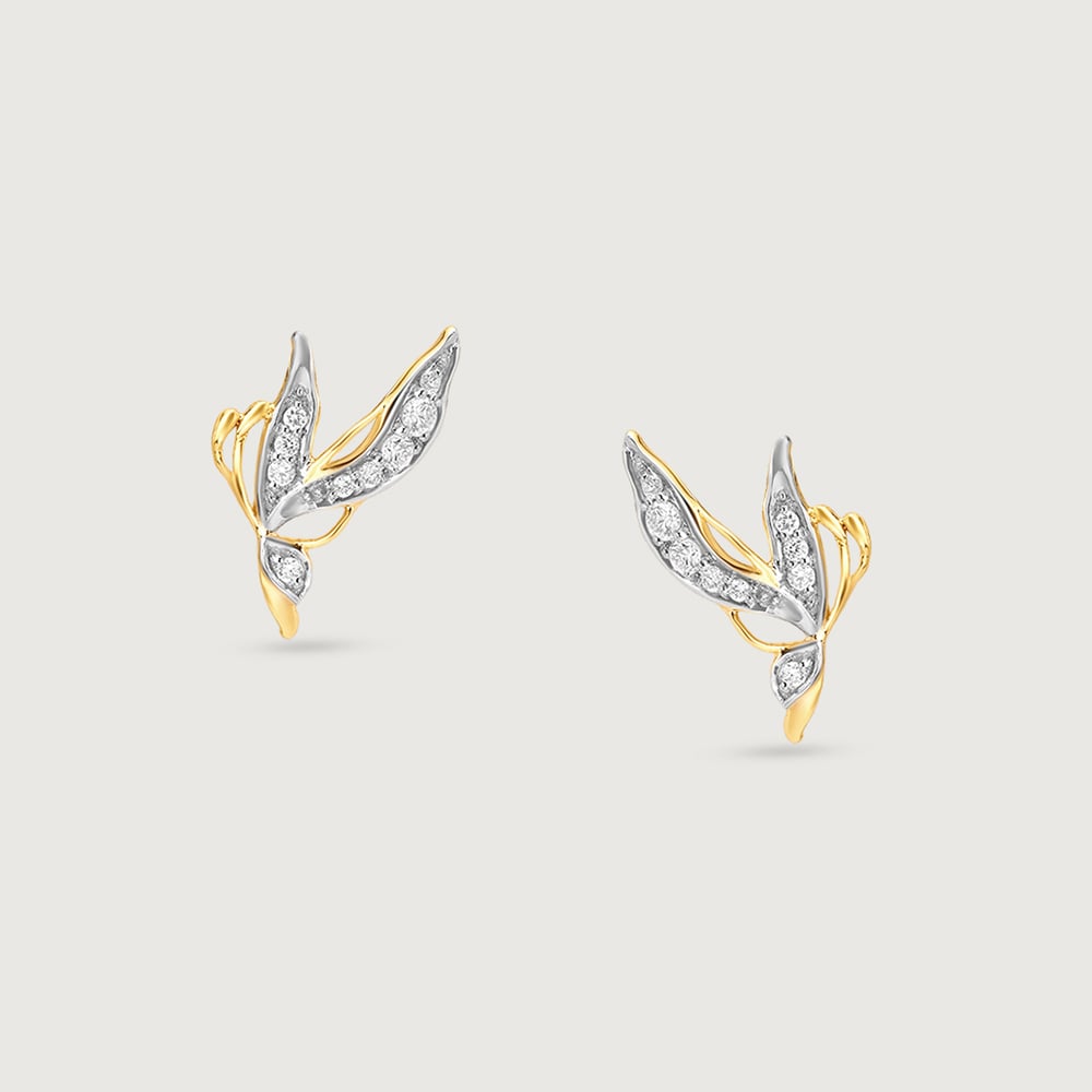 Enchanted Butterfly Diamond Stud Earrings,,hi-res image number null