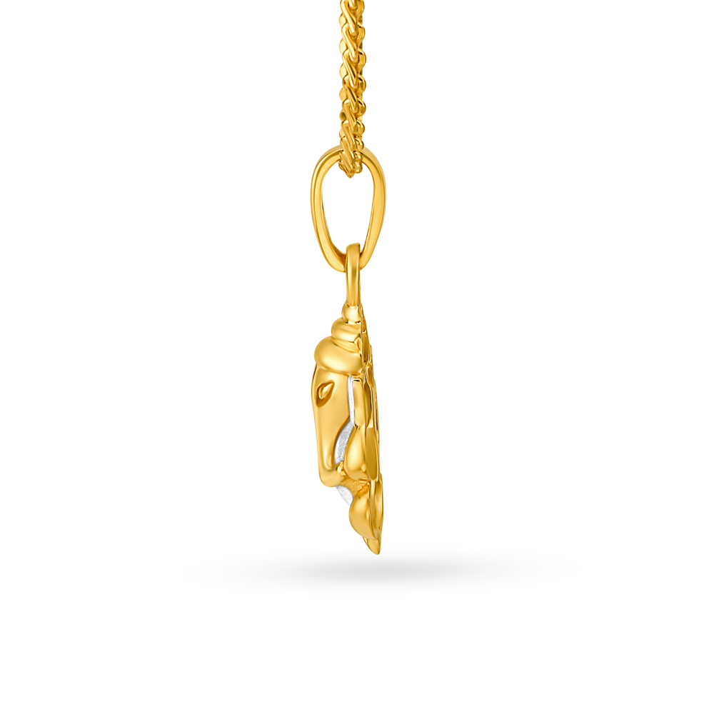 Aesthetic Ganesha Gold Pendant,,hi-res image number null
