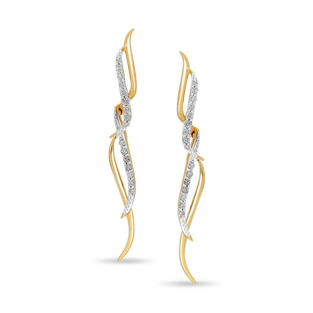 14 KT Golden Vineyard Drop Earrings,,hi-res image number null