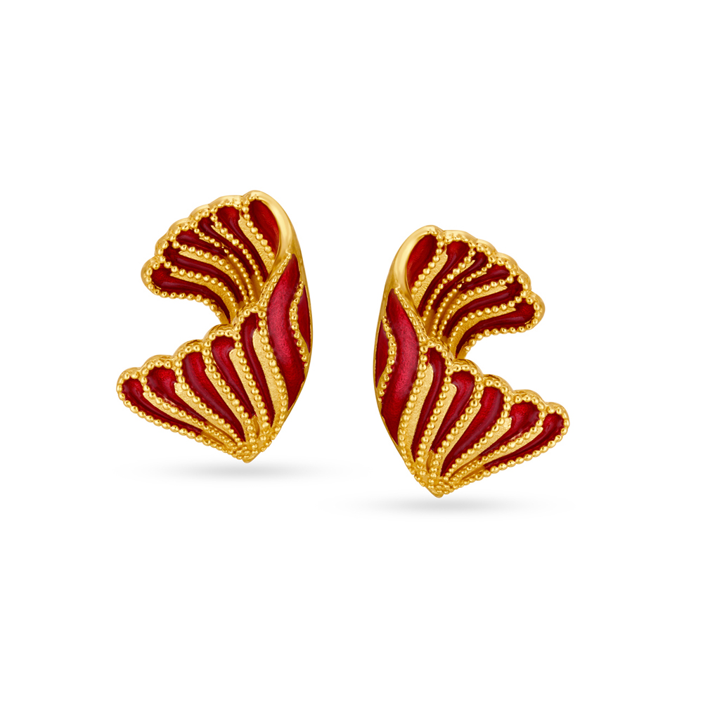 Charming Gold Stud Earrings,,hi-res image number null