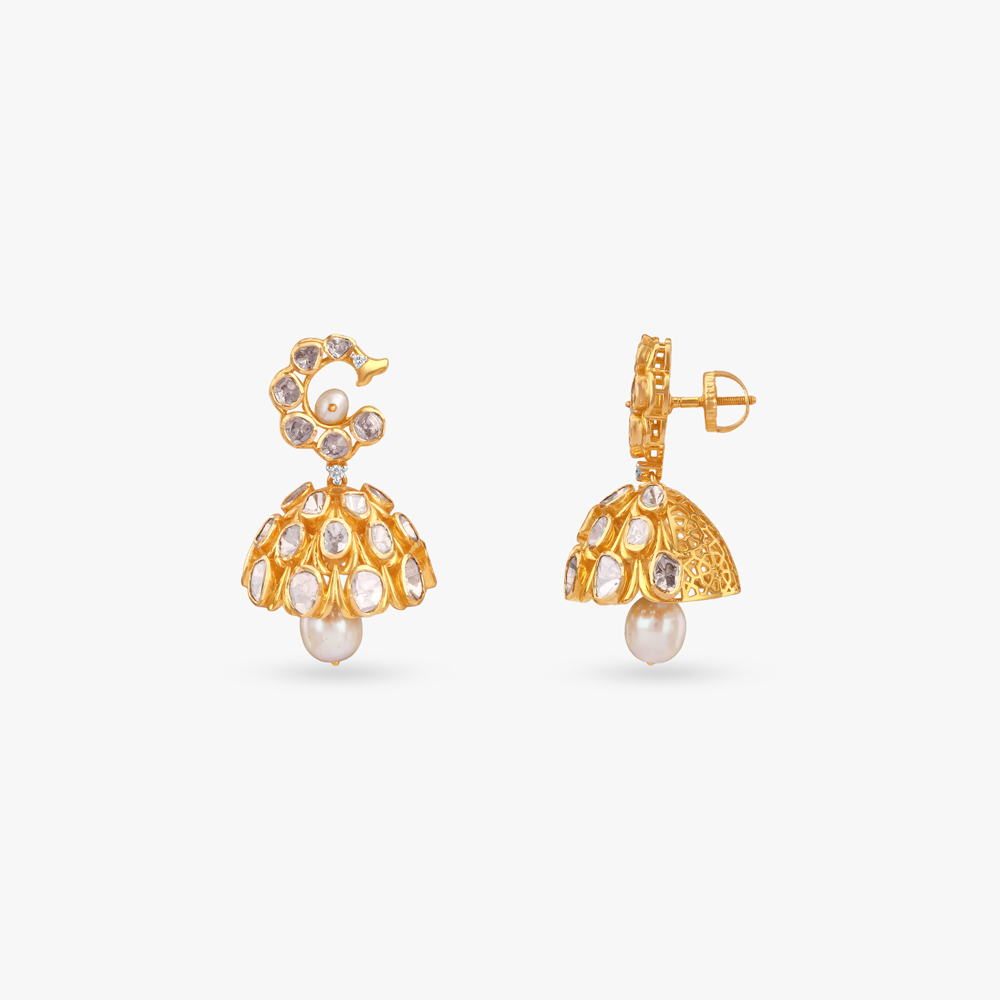 Timeless Charm Diamond Jhumka Earrings,,hi-res image number null