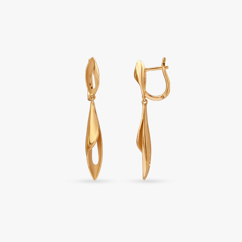 Twisting Grace Gold Hoop Earrings,,hi-res image number null