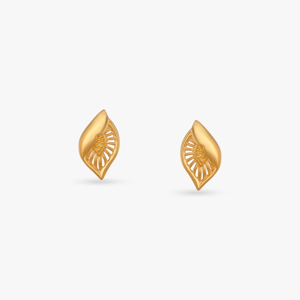 

Petal Whirl Gold Stud Earrings for Kids