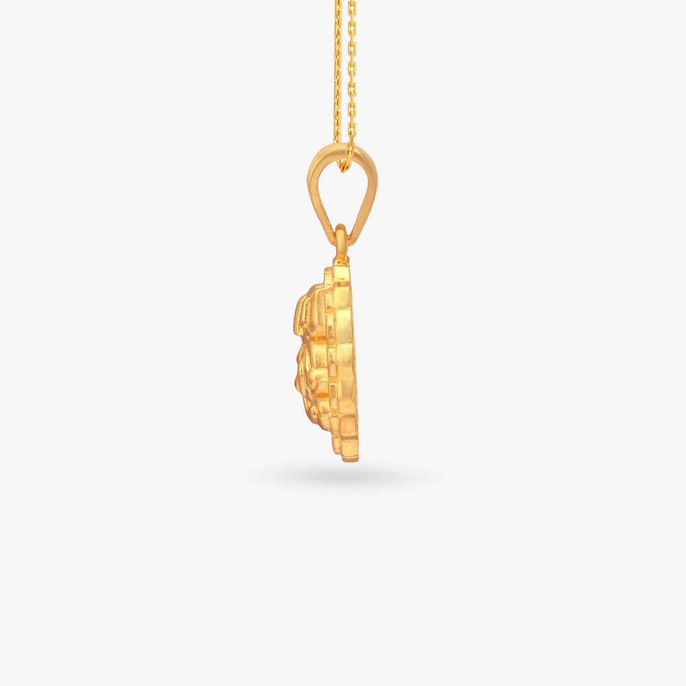 Sacred Ganesha Gold Pendant,,hi-res image number null