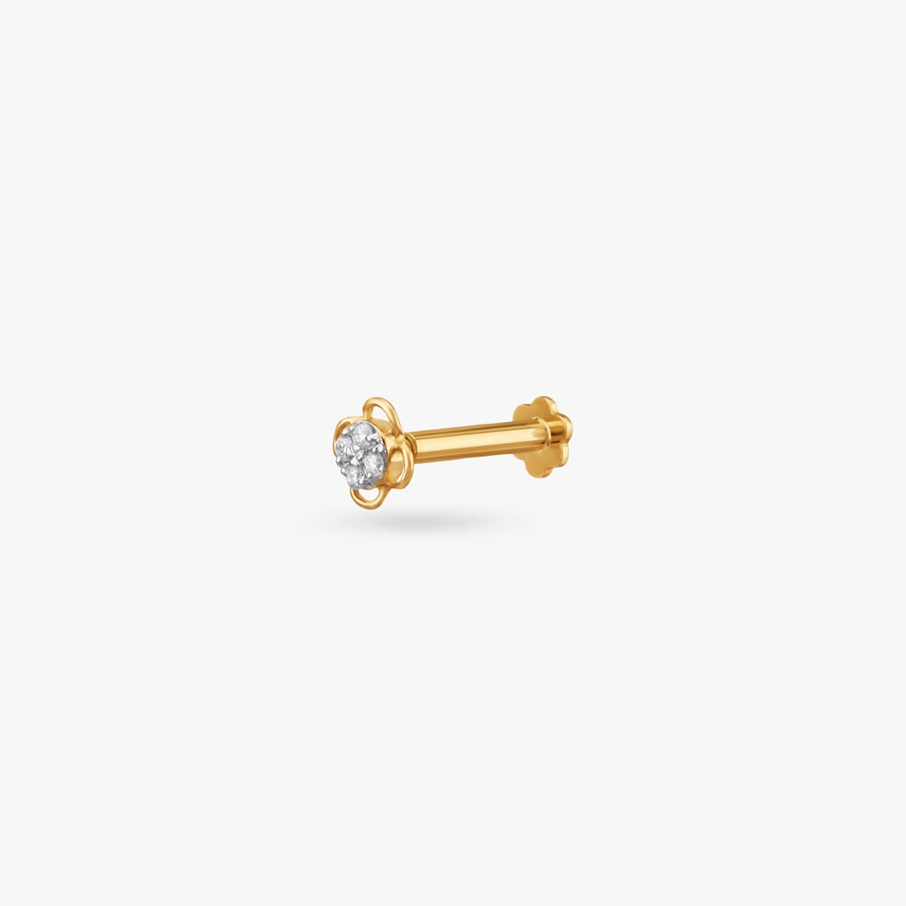 

Gleam Petal Diamond Nose Pin