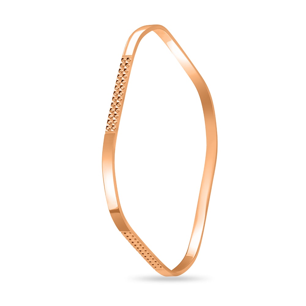 18KT Rose Gold Rectangular Solid Bangle,,hi-res image number null
