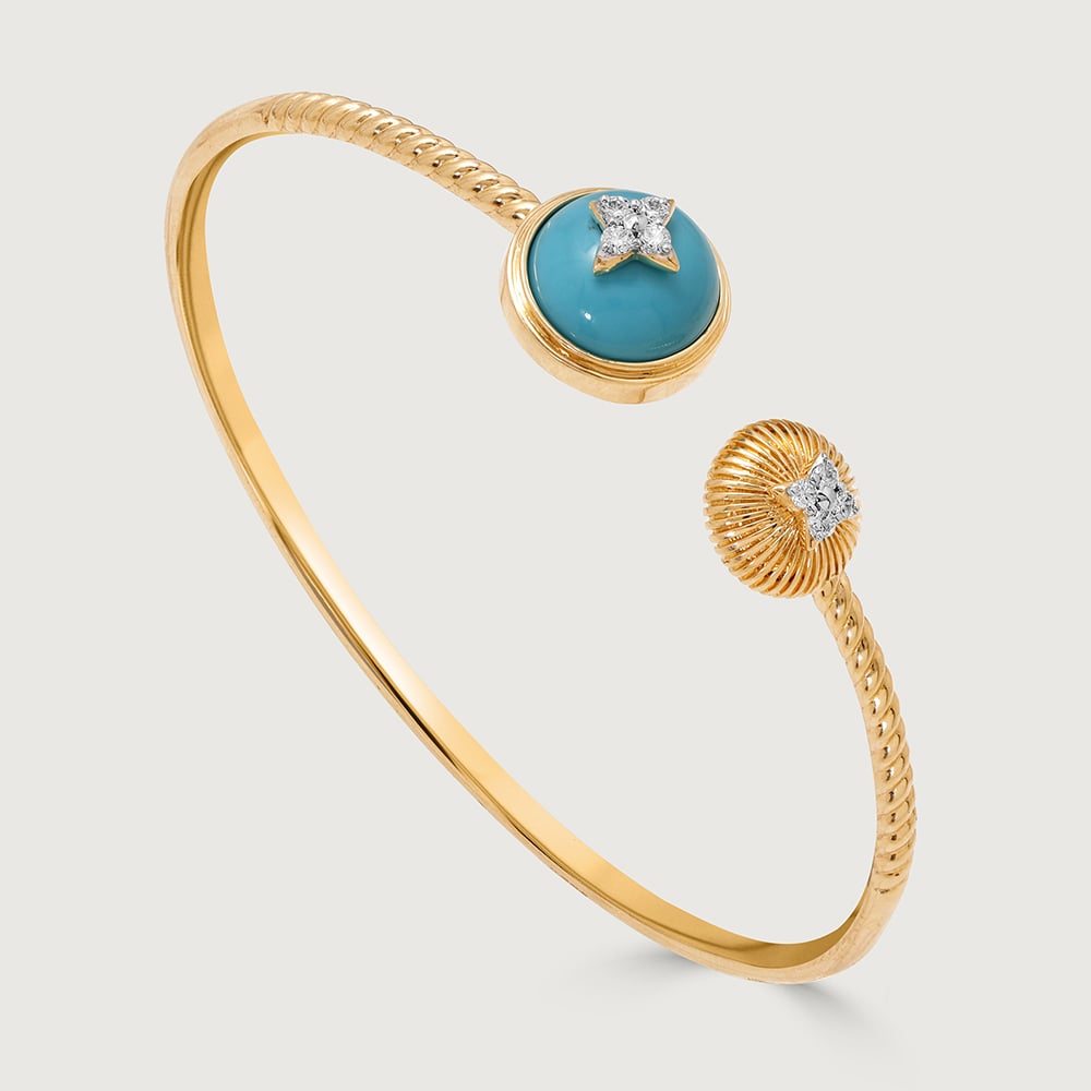 Greece Lariat 14KT Diamond Bangle,,hi-res image number null