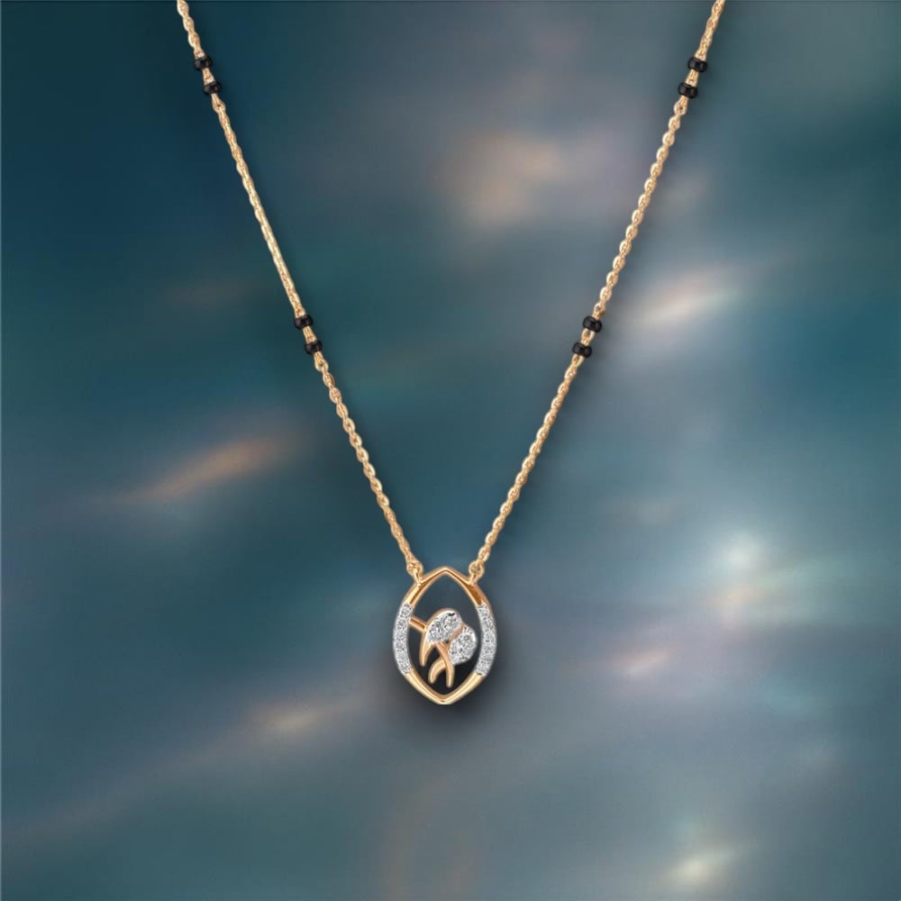 Leaf Delight Diamond Mangalsutra,,hi-res image number null